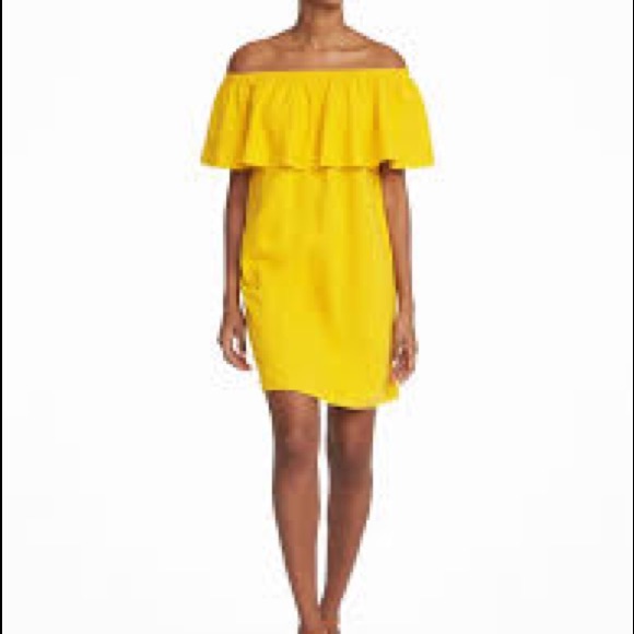 Old Navy Dresses & Skirts - 🆕Old navy dress - squash yellow off shoulder